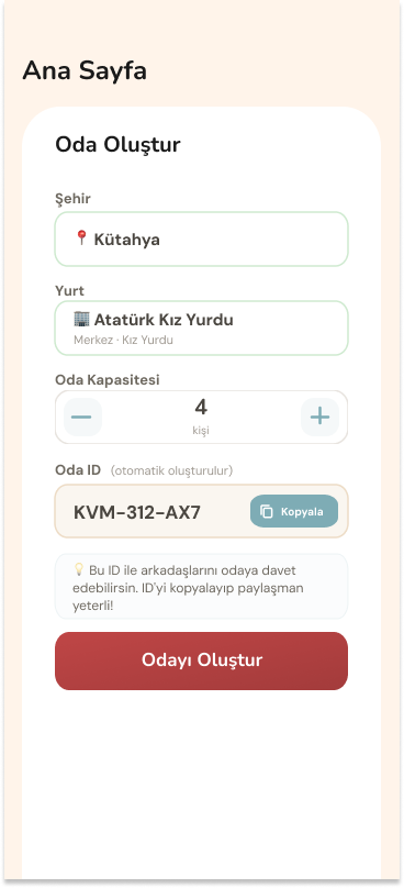 Oda Oluştur